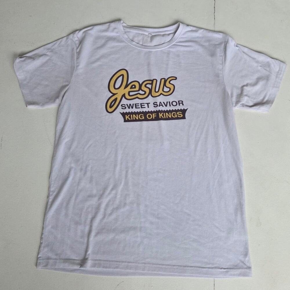 Jesus Sweet Savior King of Kings Graphic Tee XL Reese’s style Christian Shirt